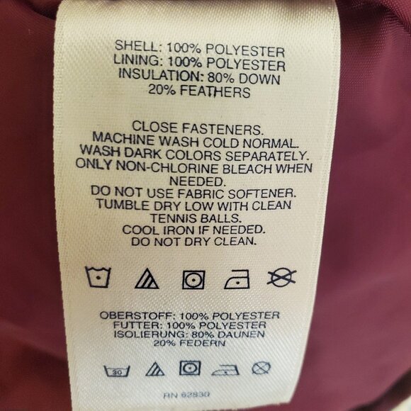 Lands' End Women's Down Puffer Vest Packable Down Outdoor Vest Purple SZ XL - Picture 6 of 6